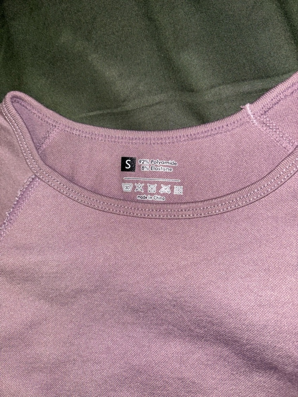 SHEIN Purple Short Sleeve Crop Sweatshirt Top - Picture 3 of 3